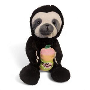 Kellytoy Sloth 'Cool Latte' Plush Stuffed Animal, Black and White, 13" Long